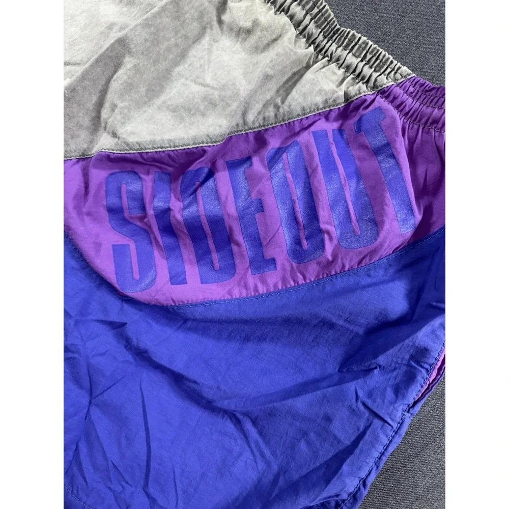 Vintage Sideout shorts Medium 90s baggies swim trunks aop fish surf Made In USA
